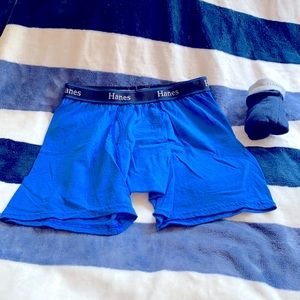 2 Hanes Boxer Briefs, Size Small